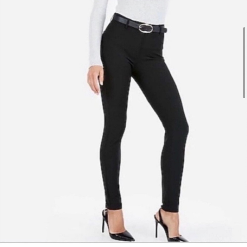 Express Skinny Extreme Stretch High-Rise Black Dress Pants Size 8 - Picture 3 of 10